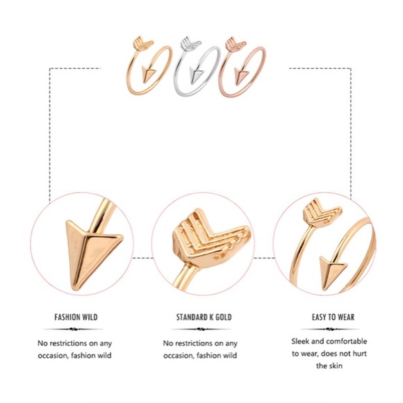 NEW!๐๐๐GOLDEN ARROW RING!๐๐๐ 6.5 ADJUSTABLE! - Picture 4 of 7